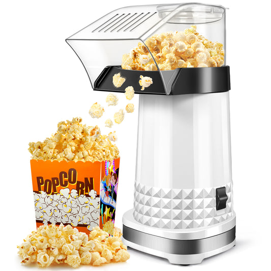 Vminno 1200W Fast Hot Air Popcorn Popper - 4.5 Quarts, Electric Popcorn Machine with Measuring Cup - Safety ETL Approved, BPA-Free, Air Popper Popcorn Maker No Oil, Perfect for Home Family Party Kids